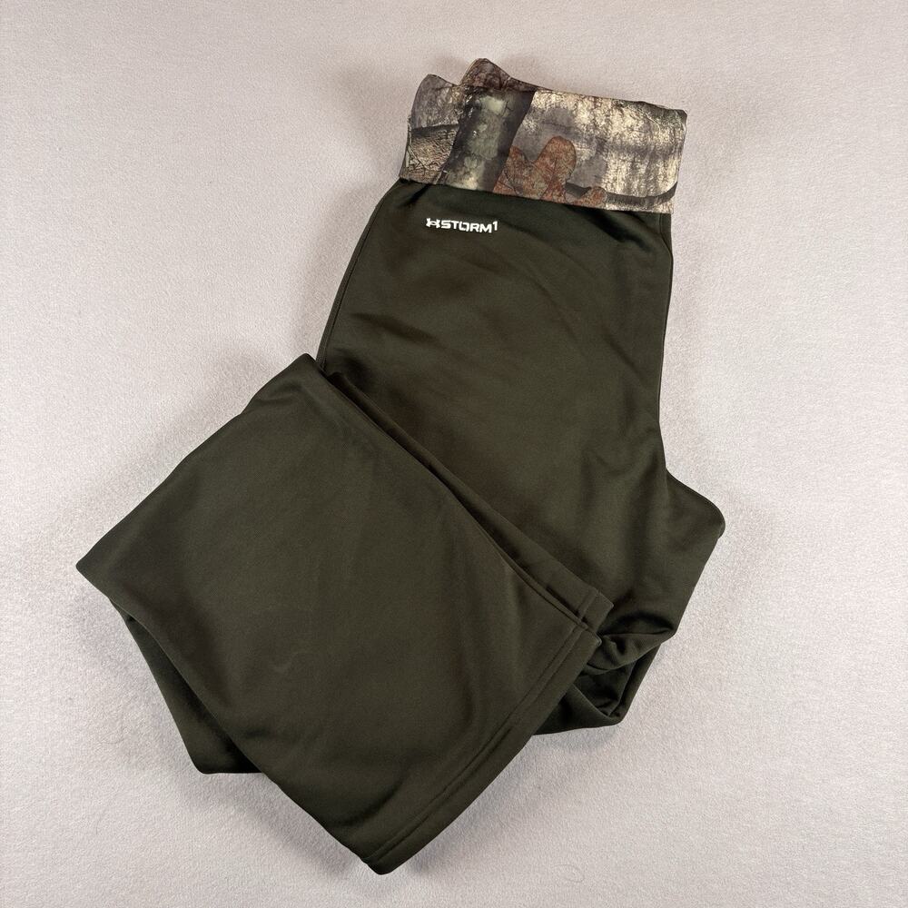 Under Armour Women's Medium Olive Fleece Pants Mossy Oak Camo Waistband